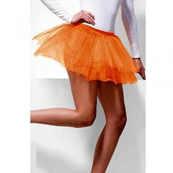 Enagua tutú neón naranja 4 capas 30cm