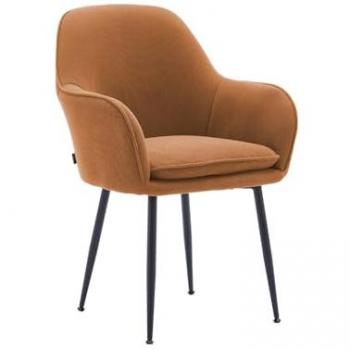 Sillón Shell de Pana con Estructura Negra