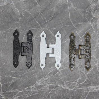 2Pcs Vintage Black Luggage Hinges 65*35mm