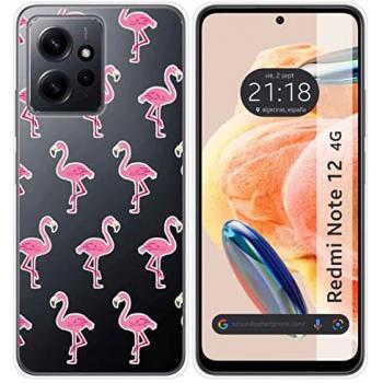 Funda Silicona Xiaomi Redmi Note 12 4G Diseño Flamenco