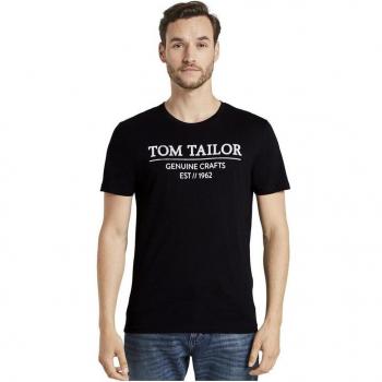 Camiseta negra de hombre Tom Tailor - Manga corta