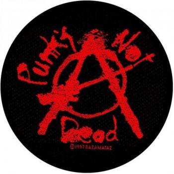 Punks Not Dead Aufnäher Standardgröße schwarz/rot