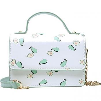 Square Avocado Handbag - 18cm Width, 13cm Height, 6cm Thickness