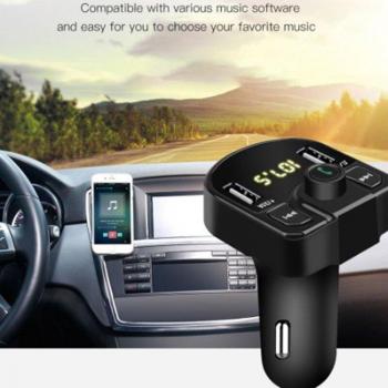 Reproductor de MP3 Bluetooth 5.0 para Automóvil con Cargador Dual USB