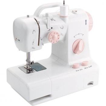 FHSM-318 Portable Mini Sewing Machine with Built-In Light for Crafting and Mending, EU Plug
