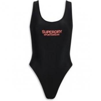 Superdry Costume Intero Elastico Schiena Scoperta Nero S