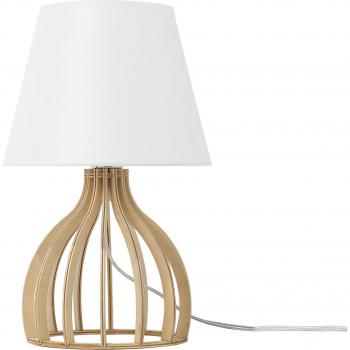 Lampe de Chevet Design Cage en Bois Blanc