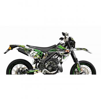 Kit adesivi carene 22 pezzi verde e nero Stage6 per Rieju MRT 2009-2022