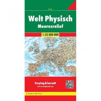 Welt physisch - Meeresrelief: 1:35.000.000, gefaltete Karte