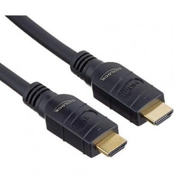 DeLOCK - Highspeed HDMI mit Ethernetkabel - HDMI (M) bis HDMI (M) - 20,0m - Dreifachisolierung - Schwarz - 4K Unterstützung, aktiv (85286)
