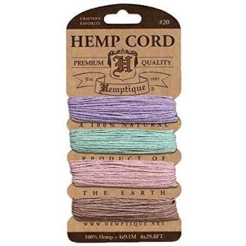 EcoCraft Hemp Cord Color Cards – 4 Piece Set