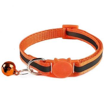 Collier pour chat avec cloche et bande réfléchissante