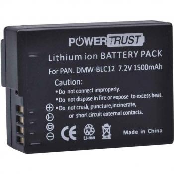 Batería DMW-BLC12 PowerTrust + Cargador USB Dual LCD para Panasonic Lumix