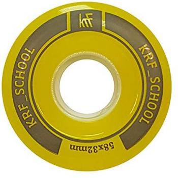 Pack 2 Ruedas Patines Quad KRF Amarillo Transparente