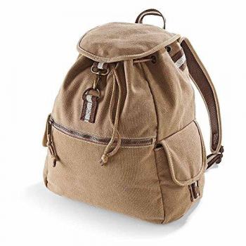 Quadra Vintage Canvas Backpack One Size Sahara
