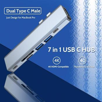 Adaptador Multiport C HDMI 4K + RJ45 + USB 3.0/2.0 + SD TF