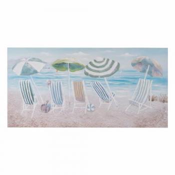 BIGBUY Cuadro Lienzo Playa 120 x 3,5 x 60 cm
