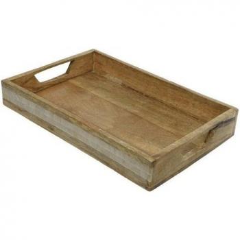Elegantes Dekotablett aus Mangoholz