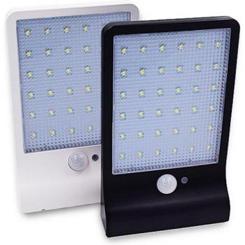 SolarGlow 48 LED 450Lm – Negro/Blanco, Resistente al Agua