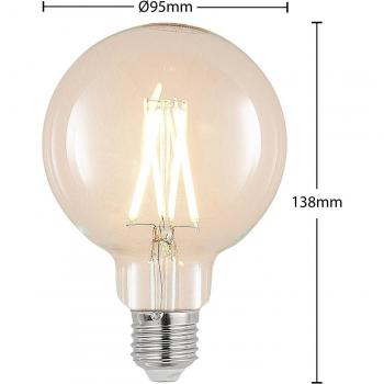 Arcchio 8W E27 Globe LED Bulb 2700K Clear Filament