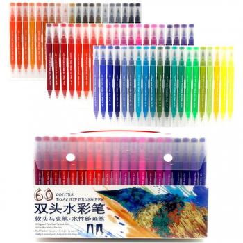 24 Colors Dual Brush Art Markers