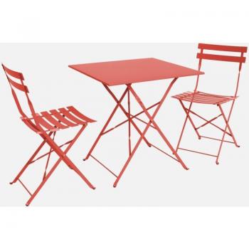 SWEEEK 70cm Folding Garden Table with Chairs