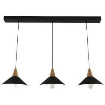 Funnel LUMICOM Lámpara Pendiente Binario 3x E27 42W Metal Negro/Blanco