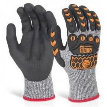 Beeswift Glovezilla Nitrile Palm Coated Gloves Grey Medium