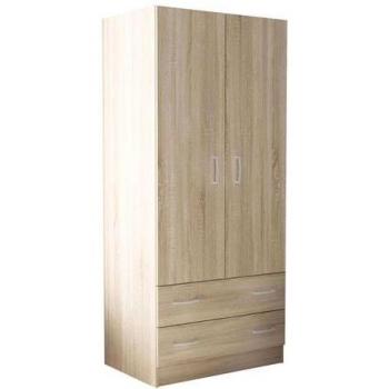 Armadio Classic Brown con 2 Ante e 2 Cassetti in Nobilitato Bilaminato