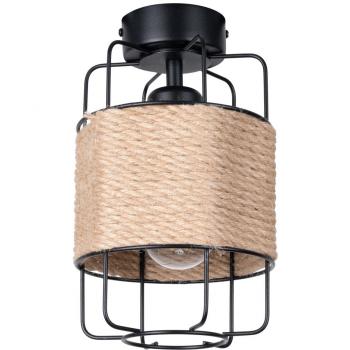 Lustre minimaliste noir Gizur 1 source E27 15x15x25cm