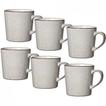 Ritzenhoff & Breker Becher Set Visby, 6 Kaffeebecher, 400 ml, Steinzeug