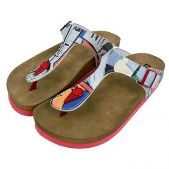DOGO Damen Sandalen Lila Zehentrenner