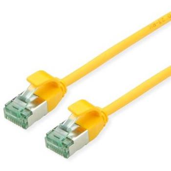 ROLINE Recycled Slim U/FTP Cat.6a Cable, 1m, Yellow