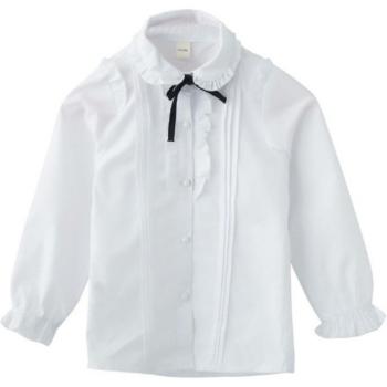 Camisa de manga larga blanca para niña