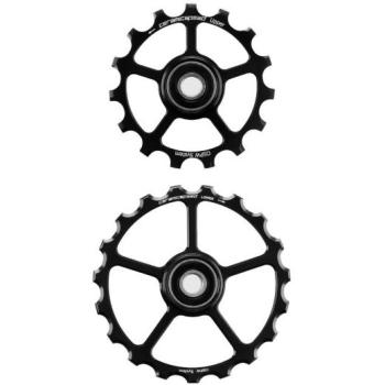 Set Pulegge Biciclette OSPW Alloy Rivestite Nero/Siluro