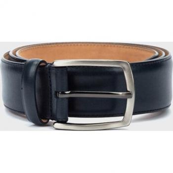 Cinturón de piel azul marino para hombre Martinelli