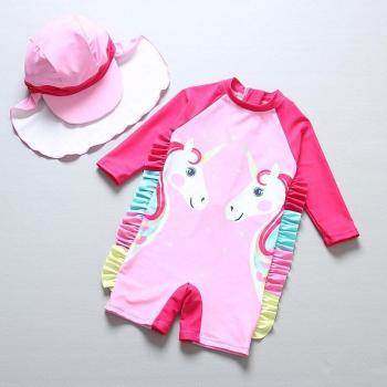 Unicornio Surf Suit infantil UPF50, traje de baño con flotador