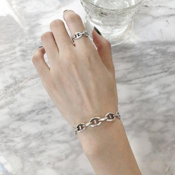Pulsera Vintage de Plata Tailandesa 925 para Mujer - Joyería Punk Hecha a Mano