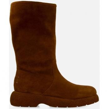 Botas multiposición de piel serraje con forro de pelo