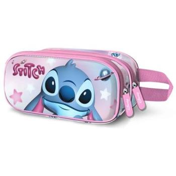 Lilo & Stitch 3D Pennezak (Roze) – Dubbele Zak – Kind – Synthetisch