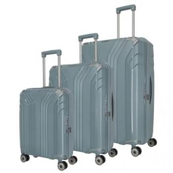 Set di Valigie Travelite Elvaa 4 Ruote Blu Grigio