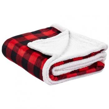 Red and Black Two-Sided Seasonal Blanket 150x200 cm