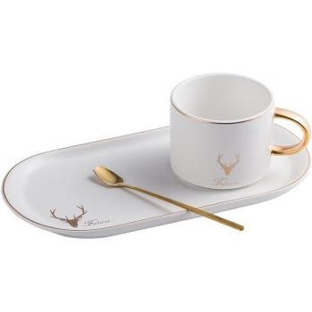 Juego Tazas Café & Postre Navideño