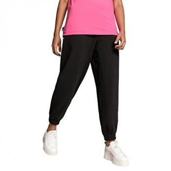 Pantalón largo Puma Downtown Classics negro con detalle blanco