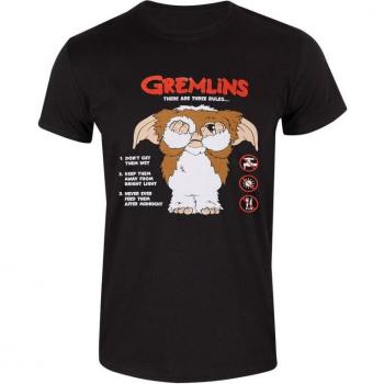 T-Shirt Gremlins - The Rules - Uomo - Nero - XXL