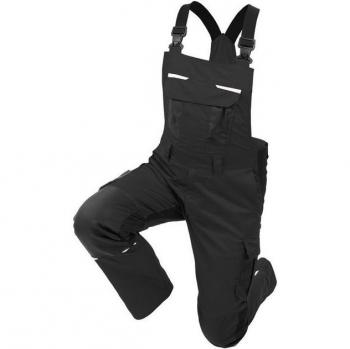 QUALITEX Latzhose Robust & Stretch – IND Black Beauty, Damen 52 / Herren 58