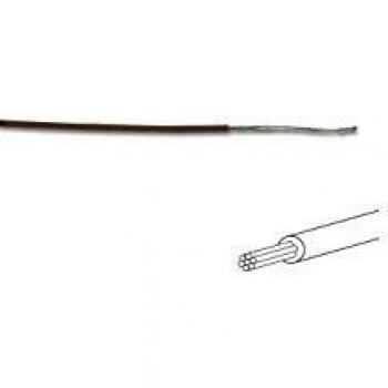 Fil électrique Ø 1.4 mm 0.2 mm² brun multibrins