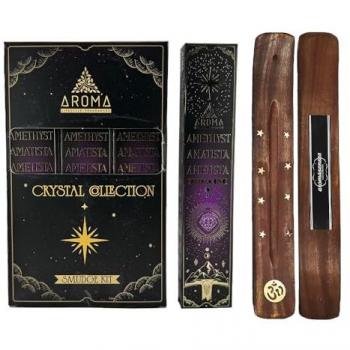 Smudge Kit Amatista: Barritas Aromáticas con Cristales