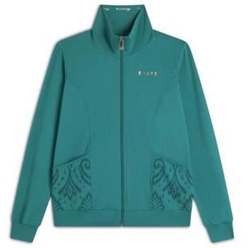 Felpa zip leggero collo alto floreale
