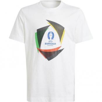 Camisa de Fútbol Adolescentes UEFA Euro24 en Blanco